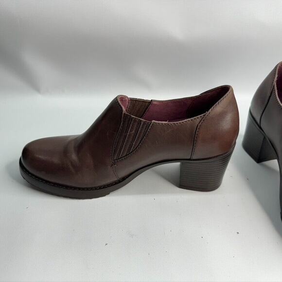 DANSKO Adrienne Brown BOOTIES‎ US 9.5 Slip-On Comfort Heel Ankle Euro 40 - Picture 5 of 8